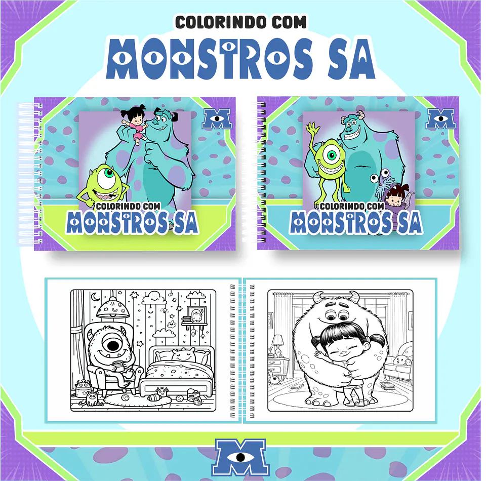 Arquivo Digital Livro de Colorir Monstros SA 1