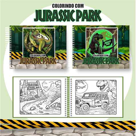 Arquivo Digital Livro de Colorir Jurassic Park