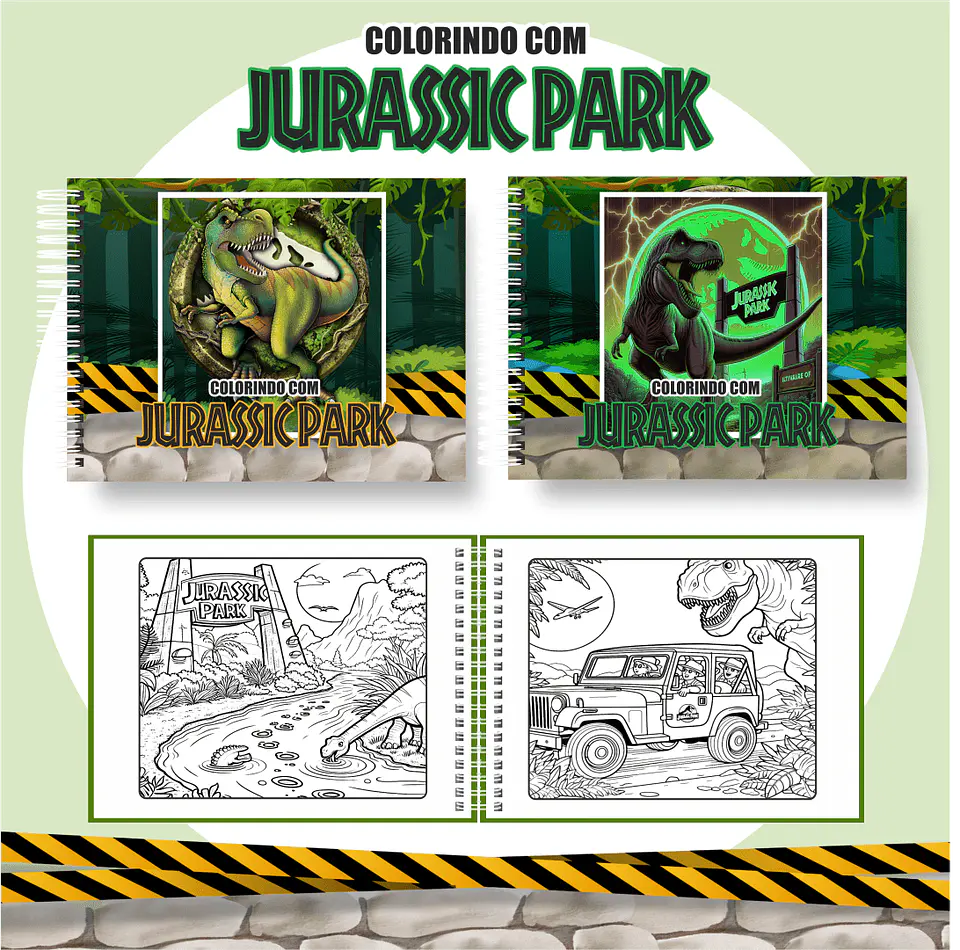Arquivo Digital Livro de Colorir Jurassic Park 1