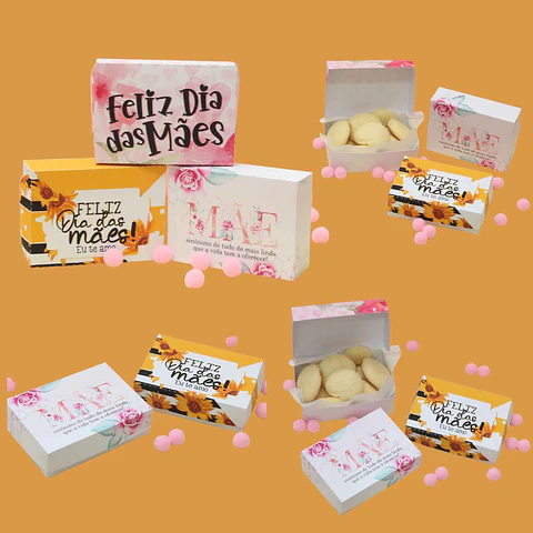 Arquivo de Corte Caixa 6 Doces Dia das Mães
