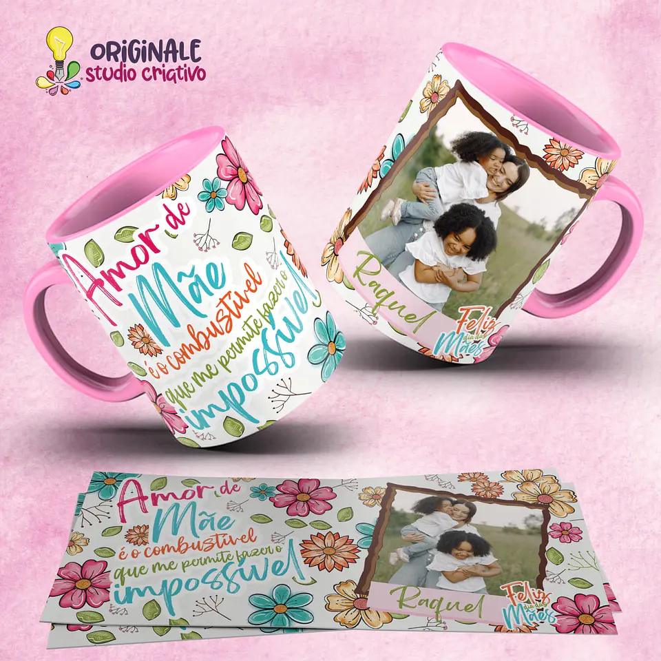 Arquivo Digital Sublimação Dia das Mães Pack Flor de Mãe 6
