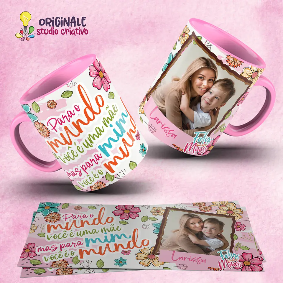 Arquivo Digital Sublimação Dia das Mães Pack Flor de Mãe 8