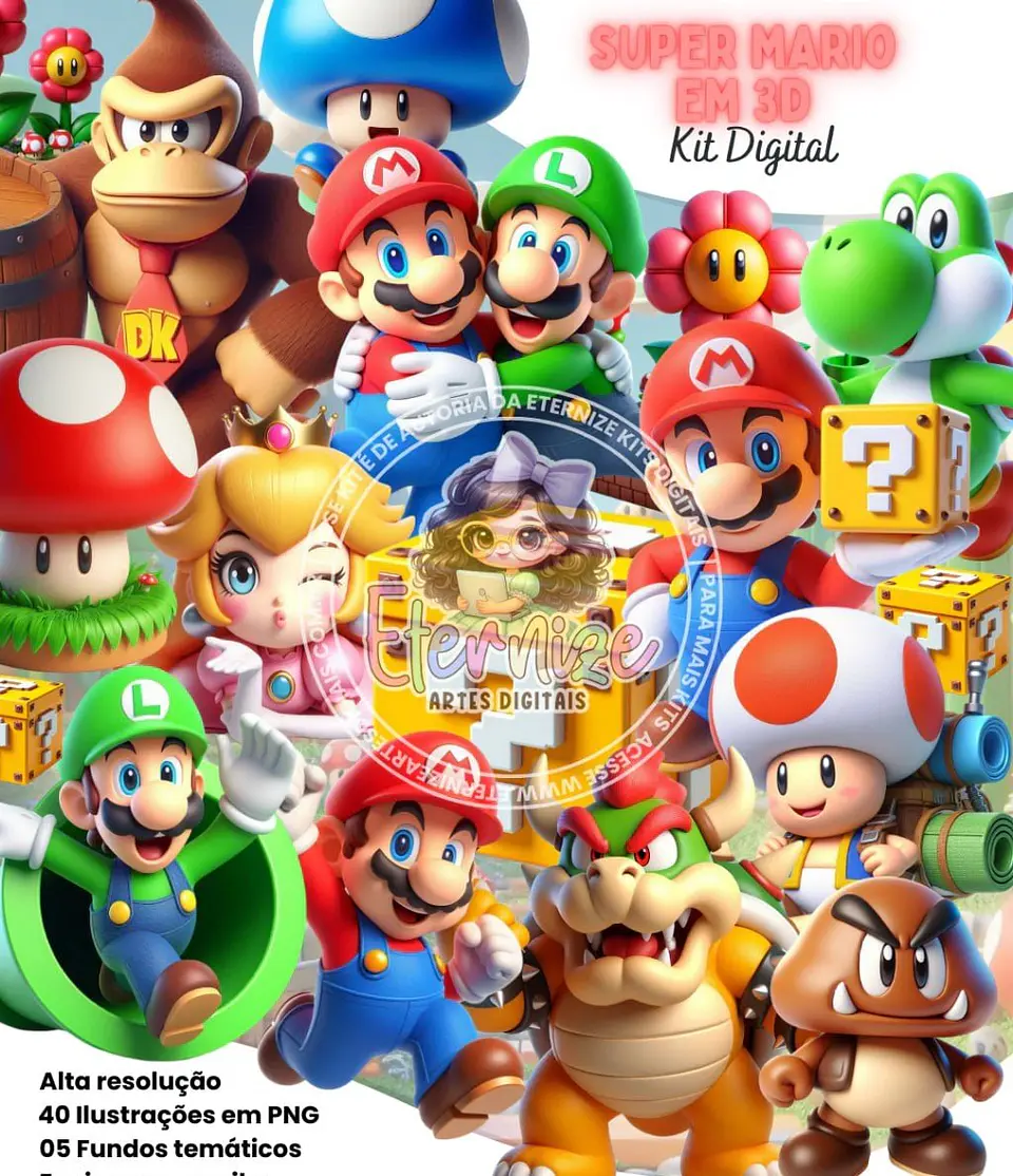 Arquivo Digital Kit Digital Super Mario em 3D 1