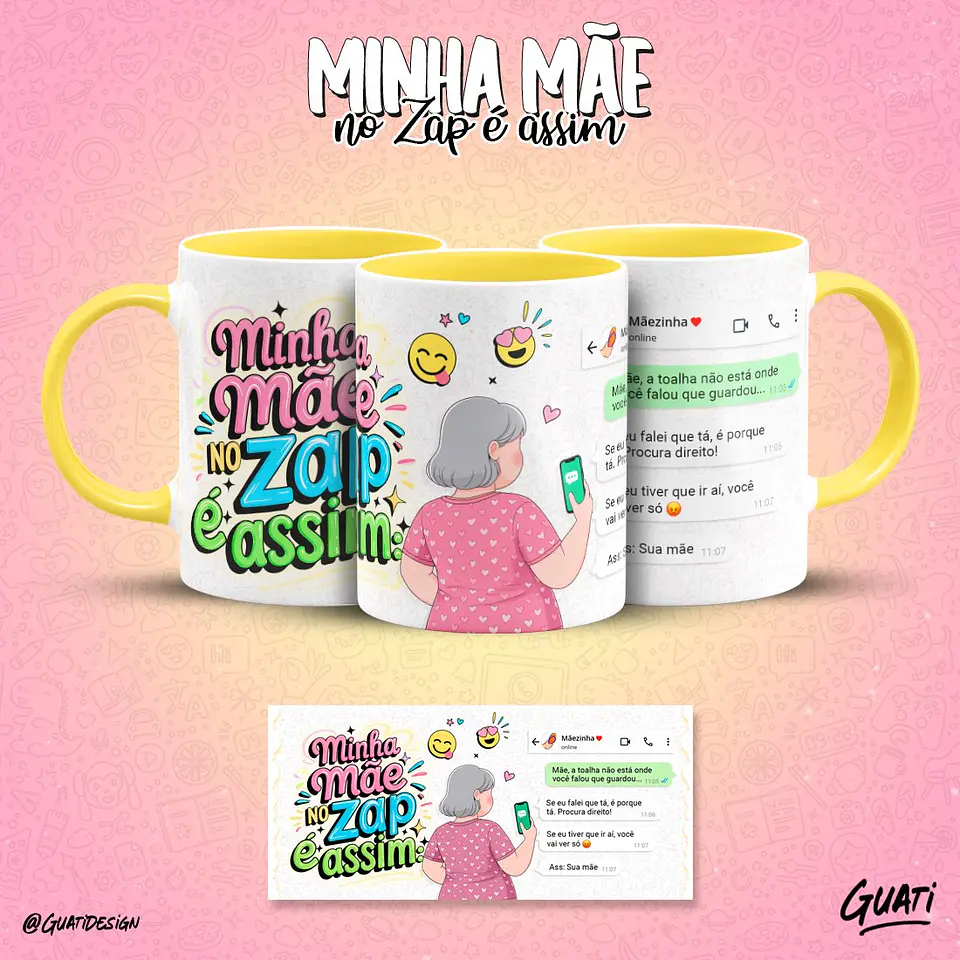 Arquivo Digital Sublimação Minha Mãe no Zap 2