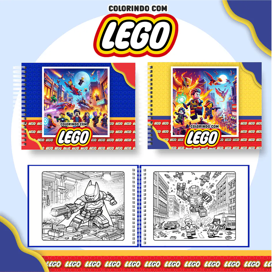 Arquivo Digital Livro de Colorir Lego 1