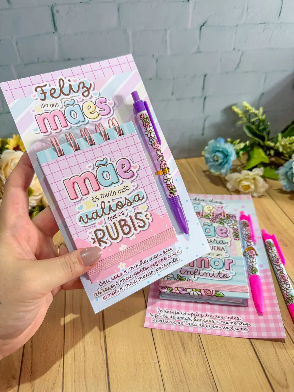 Arquivo de Corte Dia das Mães Card Bloquinho e Caneta 1