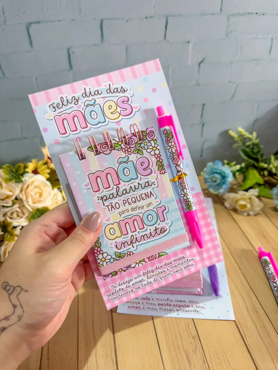 Arquivo de Corte Dia das Mães Card Bloquinho e Caneta 2