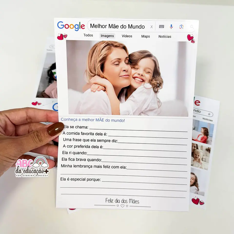 Arquivo de Corte Dia das Mães Cartão Mamãe Google 5