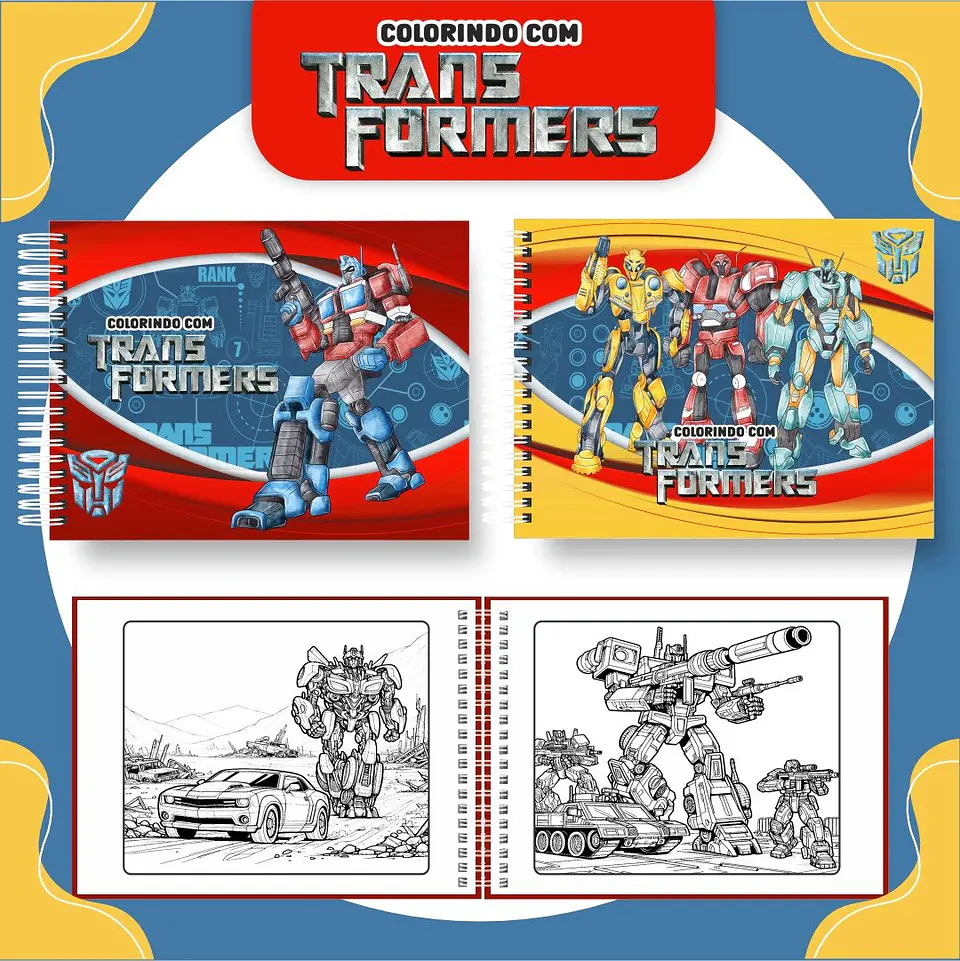 Arquivo Digital Livro de Colorir Transformers 1