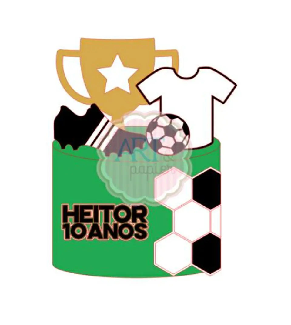 Arquivo de Corte Topo de Bolo Futebol 1