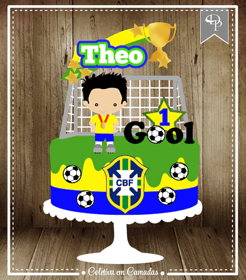 Arquivo de Corte Topo de Bolo Futebol