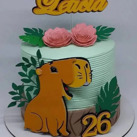 Arquivo de Corte Topo de Bolo Capivara