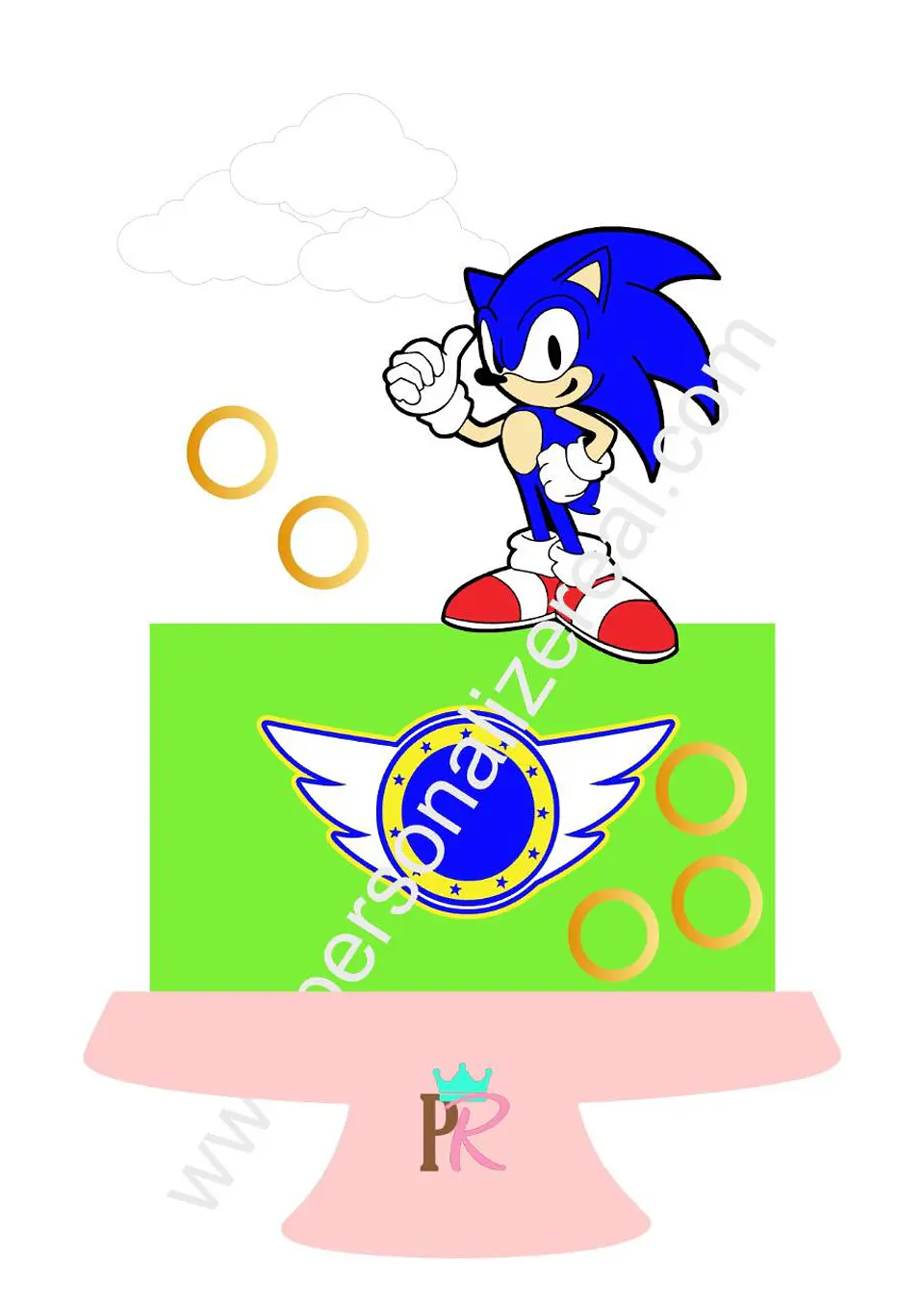 Arquivo de Corte Topo de Bolo Sonic 1