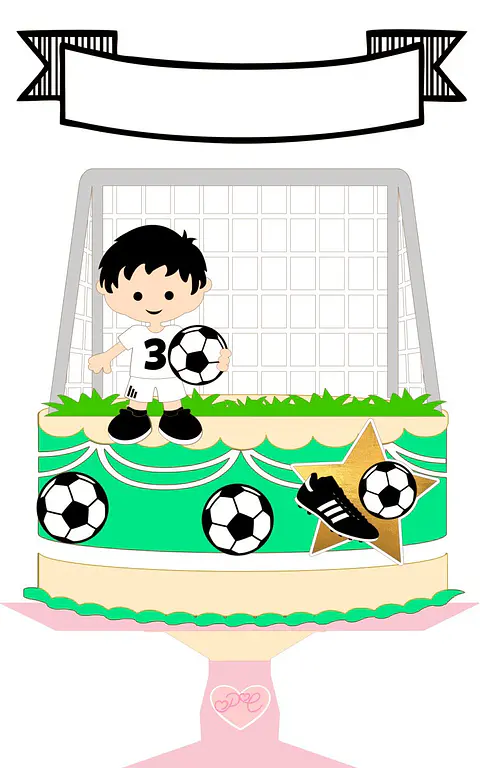 Arquivo de Corte Topo de Bolo Futebol