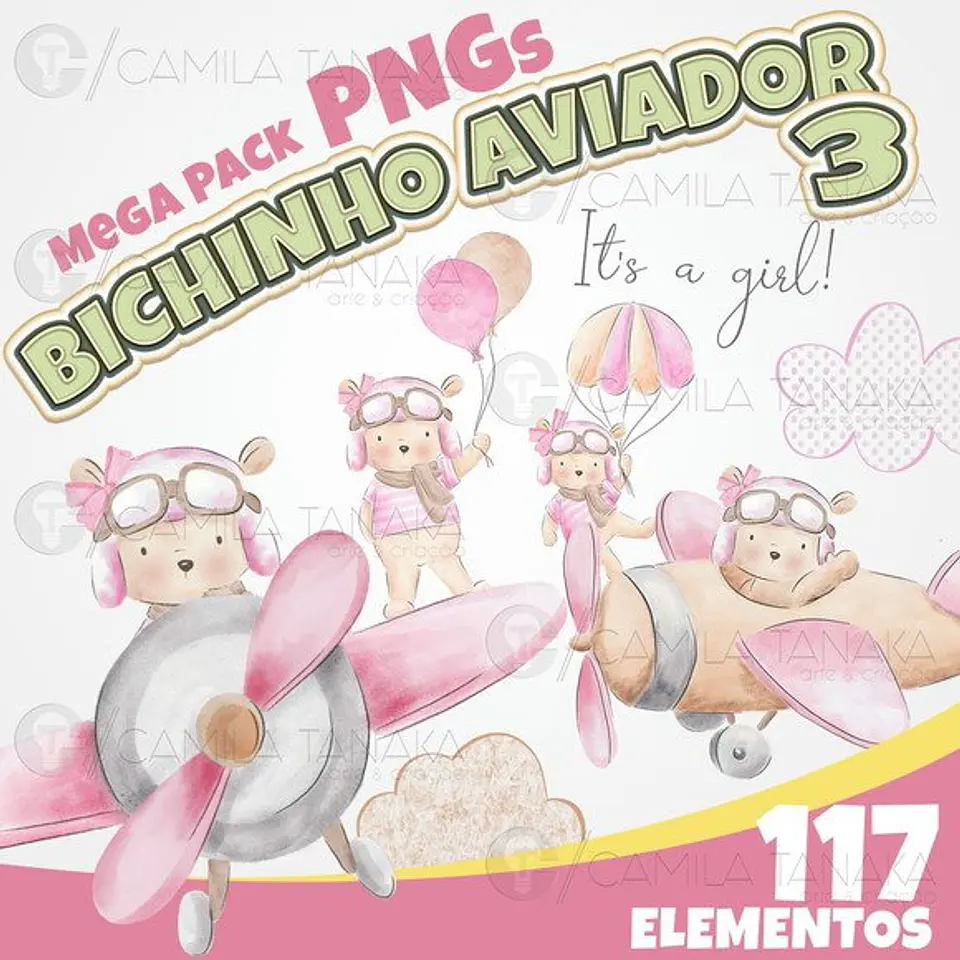 Kit Digital Bichinhos Aviador 1