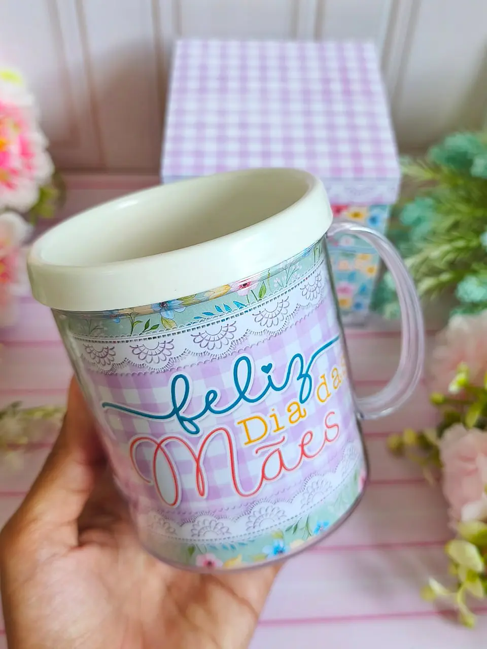 Arquivo de Corte Dia das Mães Caneca de Acrilico + Caixa 7