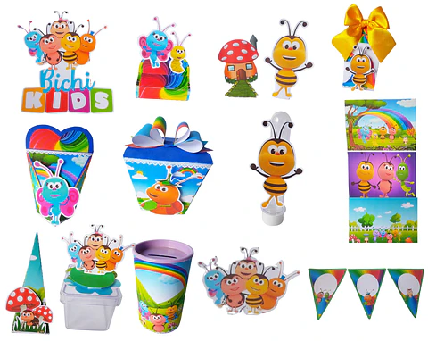 Arquivo de Corte Kit Festa Bichikids