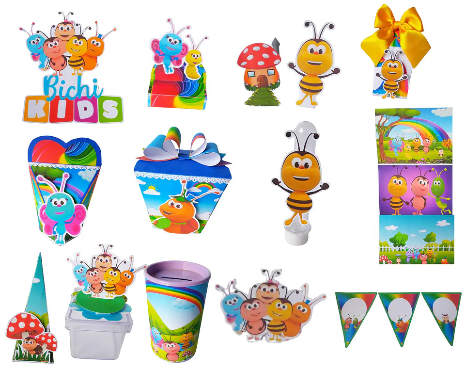 Arquivo de Corte Kit Festa Bichikids 1