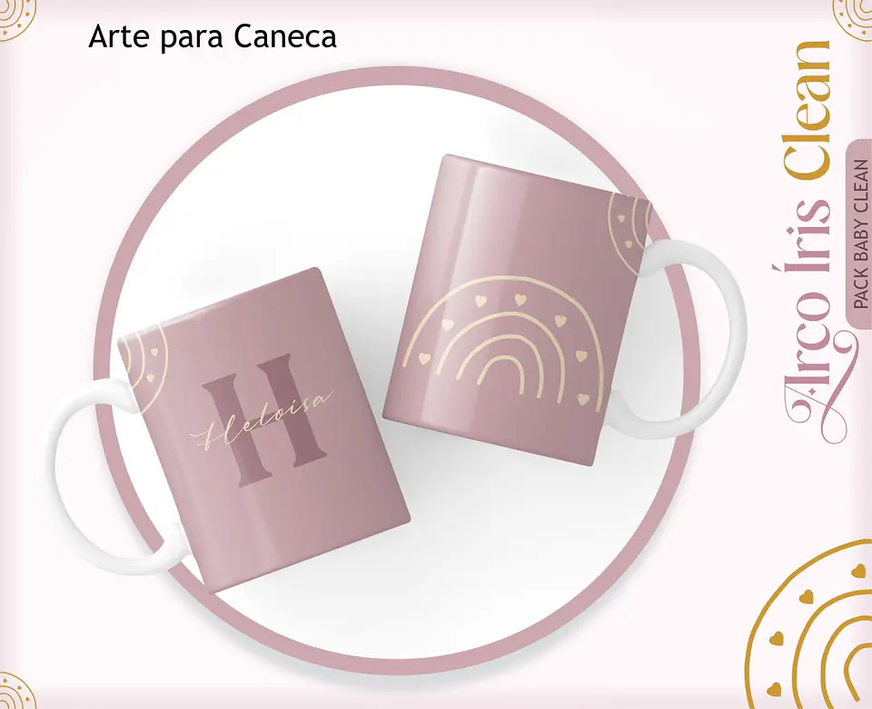 Arquivo Digital Kit Maternidade Arco Iris Clean 9