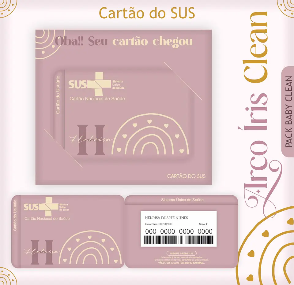 Arquivo Digital Kit Maternidade Arco Iris Clean 10