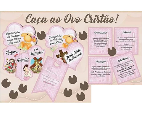 Arquivo de Corte Páscoa Caça aos Ovos Cristão
