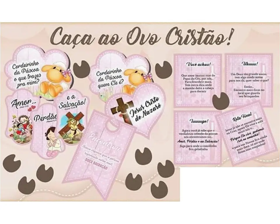 Arquivo de Corte Páscoa Caça aos Ovos Cristão 1
