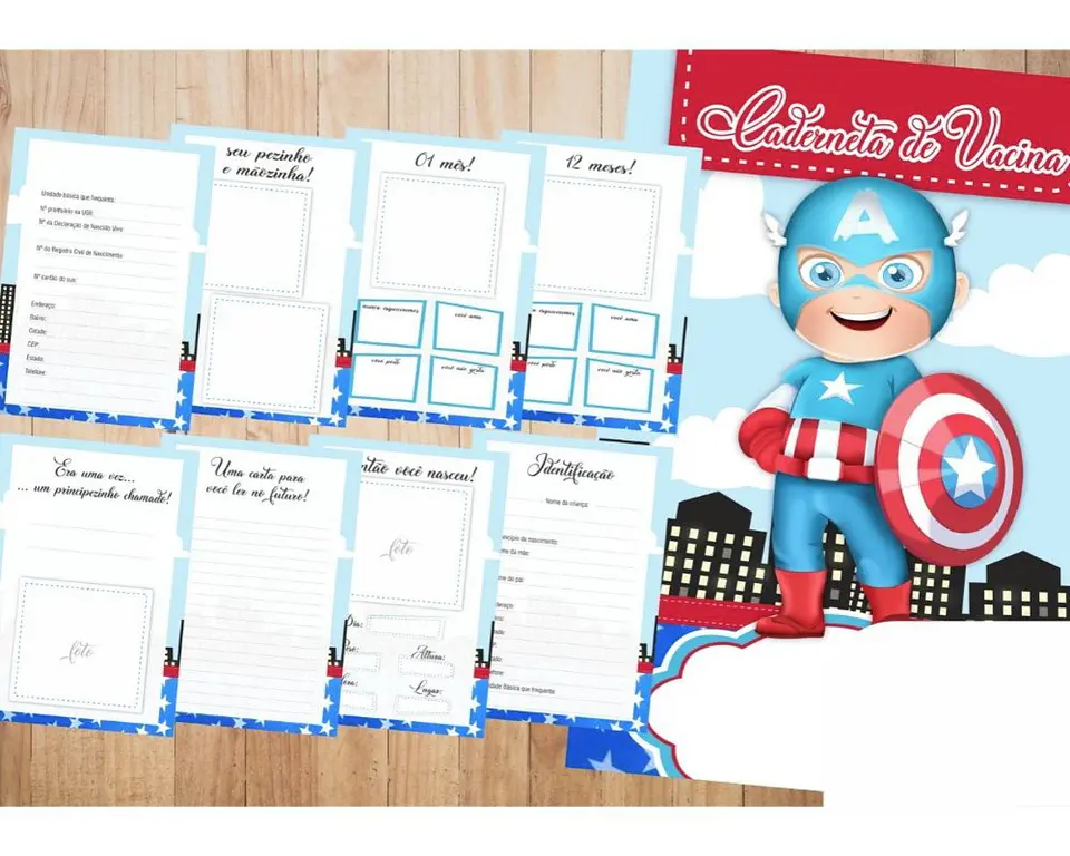 ARQUIVO DIGITAL CADERNETA DE VACINA CAPITÃO AMERICA 1