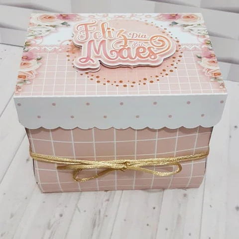 Arquivo de Corte Caixa Bolo Doces Dia das Mães