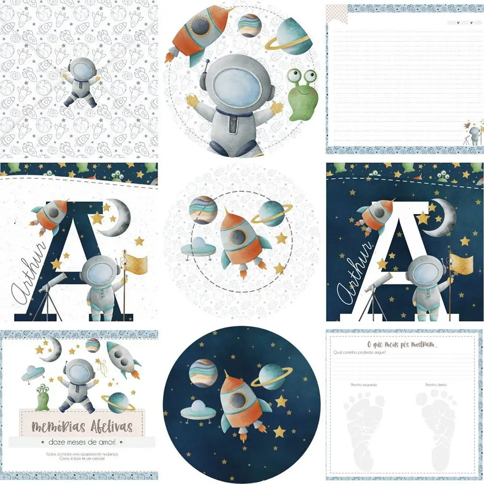 Arquivo de Digital Caderneta Livro do Bebê Astronauta 4