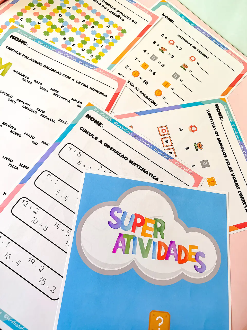 Arquivo de Corte Atividades Pedagógicas Super Atividades 7