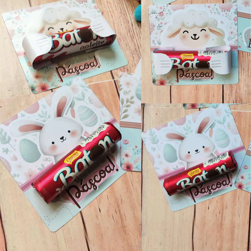 Arquivo de Corte Card Abraçadinho Baton Abraçadinho Baton Páscoa 1