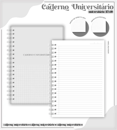 Arquivo Digital Combo Caderno Universitário