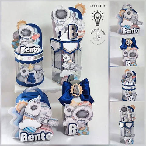 Arquivo de Corte Astronauta Azul e Cinza