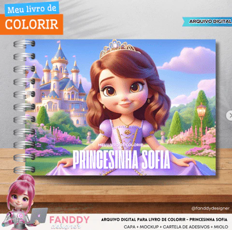 Arquivo Digital Livro de Colorir Princesinha Sophia