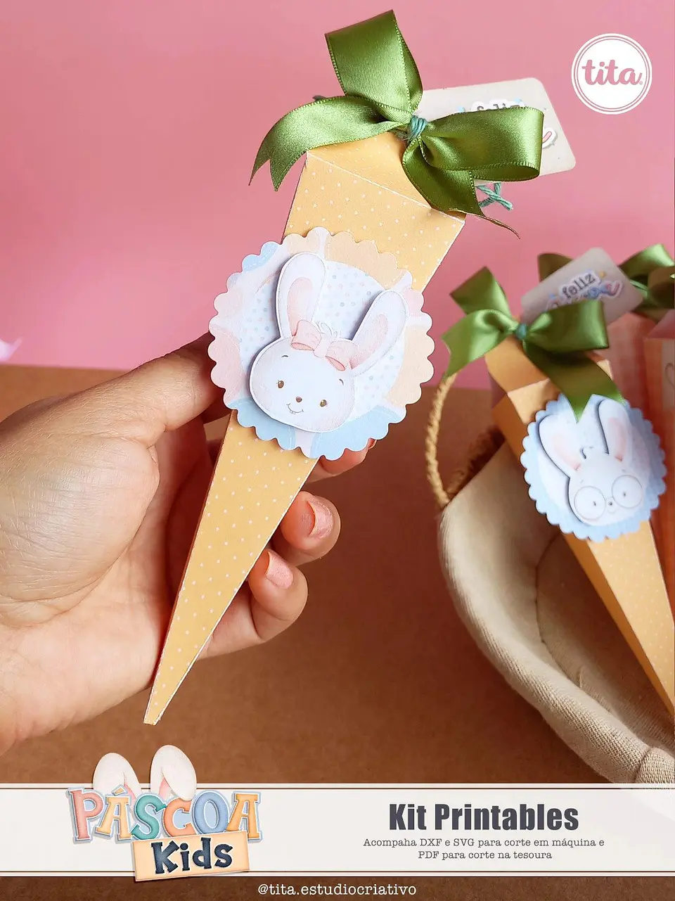 Arquivo de Corte Kit Printable Pascoa Kids 7
