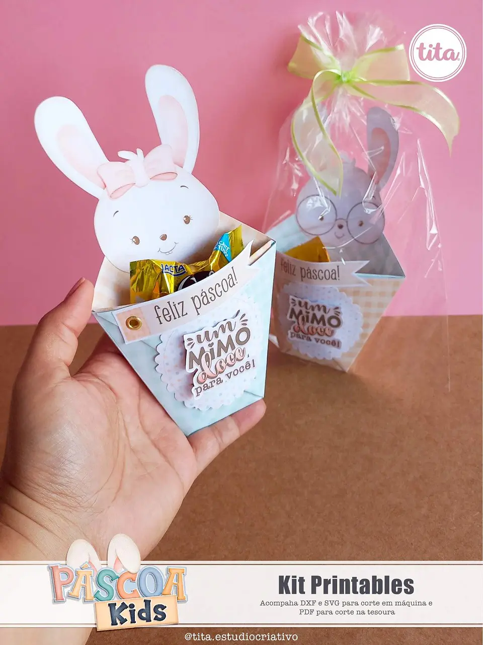Arquivo de Corte Kit Printable Pascoa Kids 9