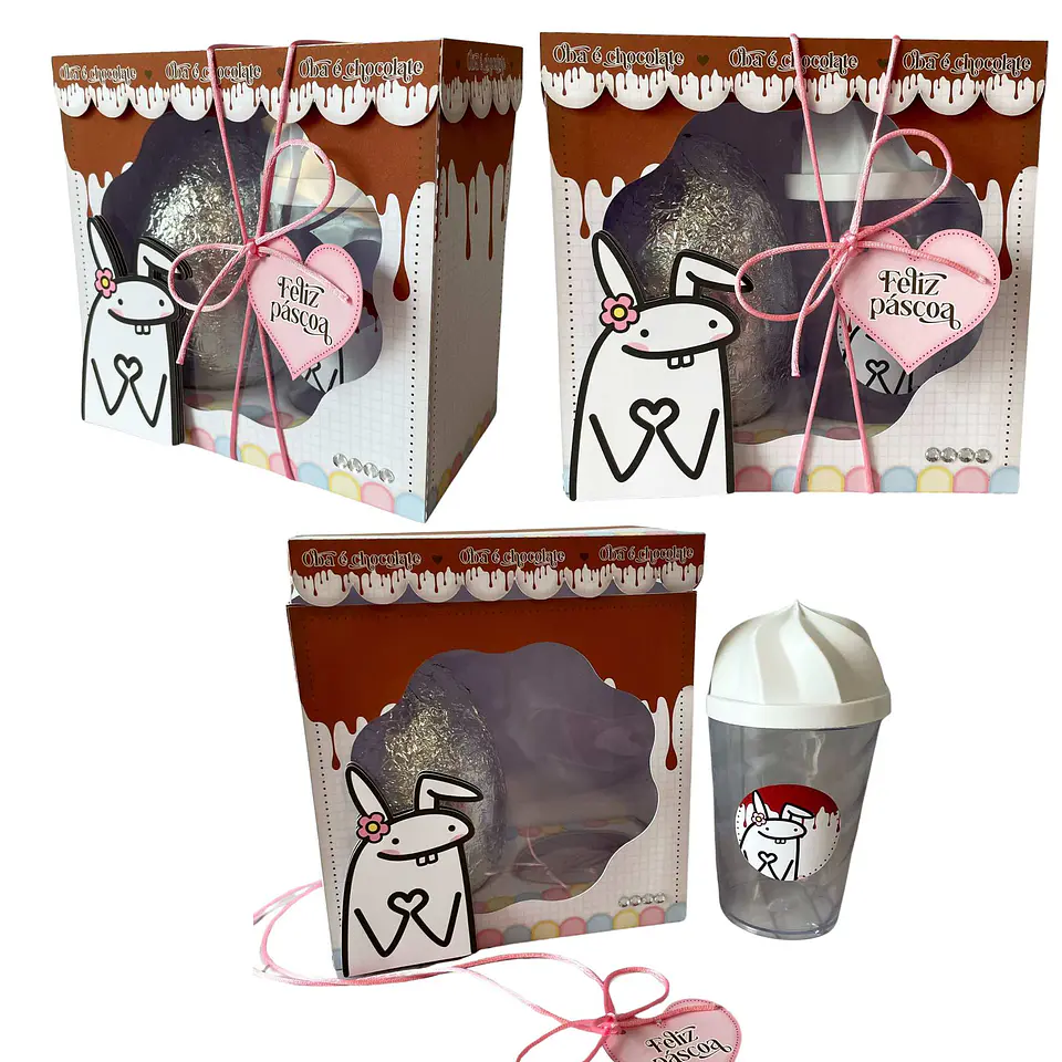 Arquivo De Corte Caixa Ovo E Copo Flork Menina Páscoa 1