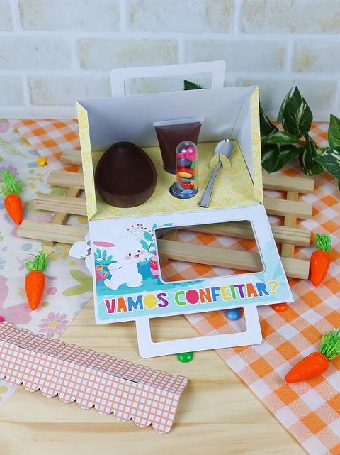 Arquivo de Corte Maletinha Kit Confeiteiro Páscoa