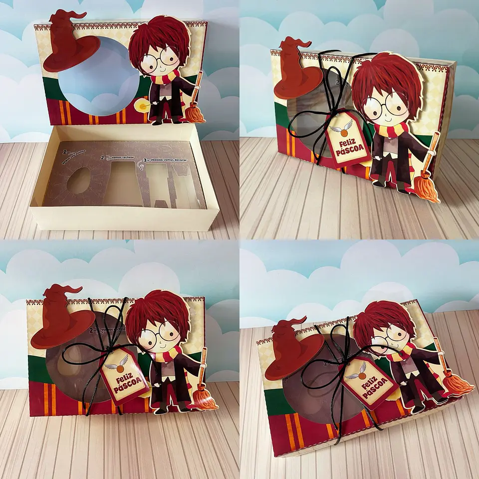 Arquivo de Corte Mini Confeiteiro Harry Potter Páscoa 1