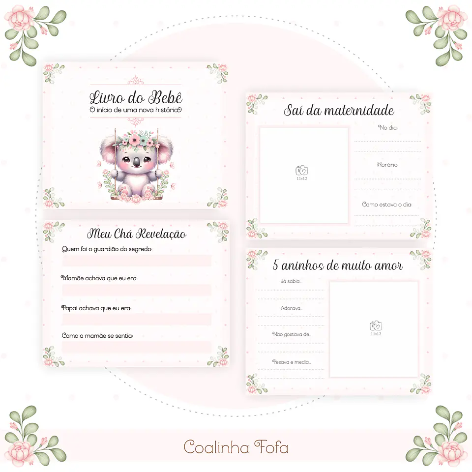 Arquivo Digital Caderneta Livro do Bebe Coalhinha  Fofa 5