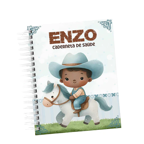 Arquivo Digital Caderneta Livro do Bebe Cowboy