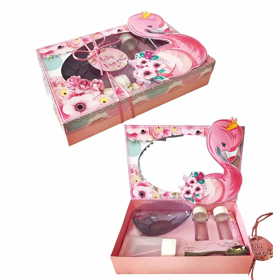 Arquivo de Corte Mini Confeiteiro Flamingo Páscoa 1