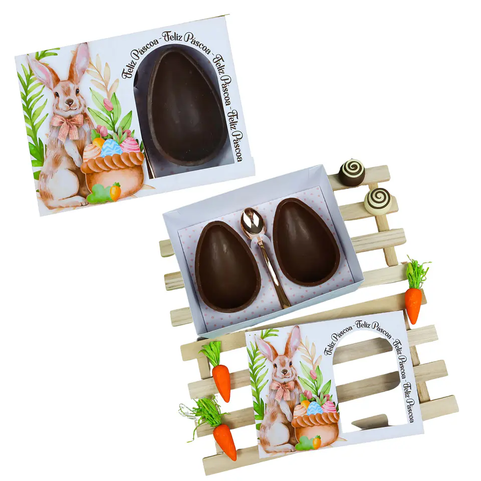 Arquivo De Corte Caixa 2 Ovos de Colher 150g Pascoa 1
