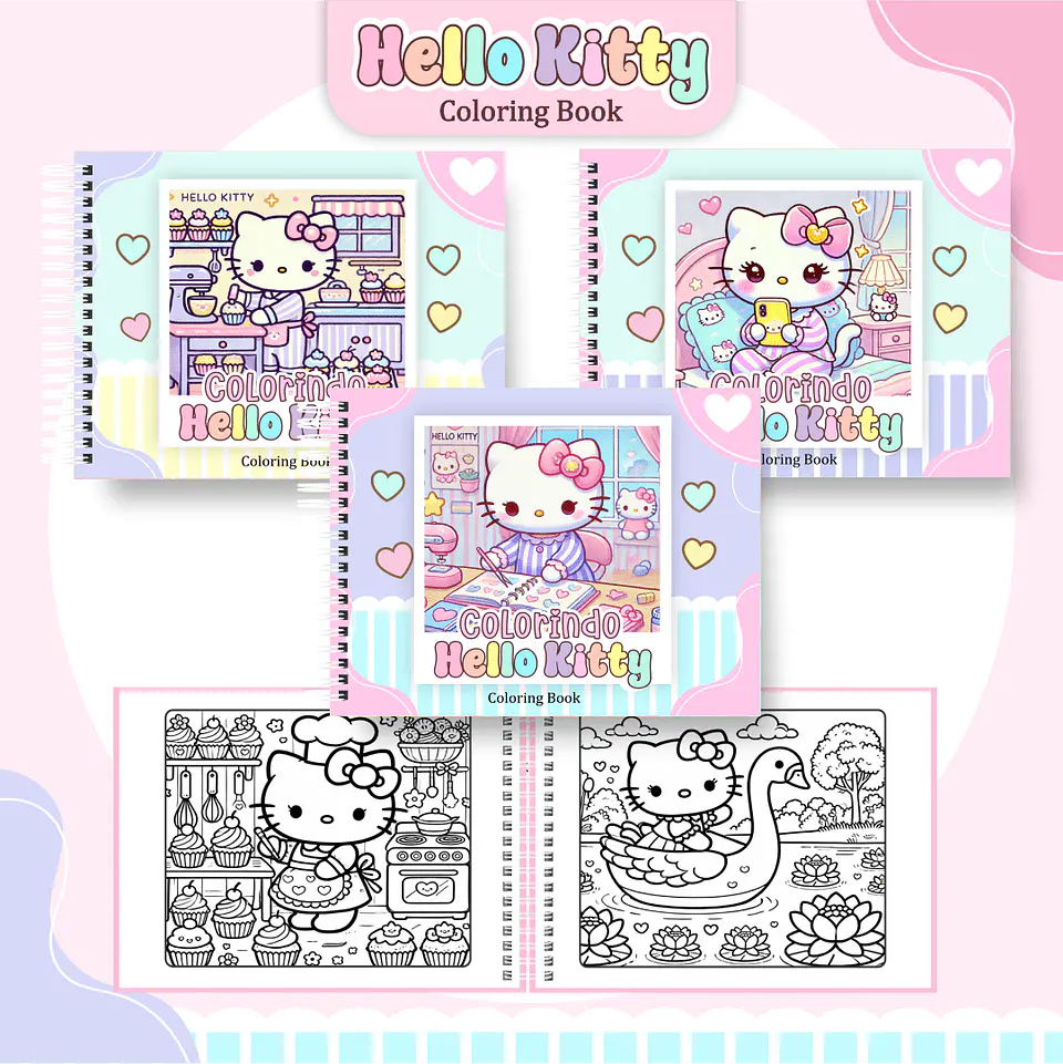 Arquivo Digital Livro de Colorir Hello Kitty 1