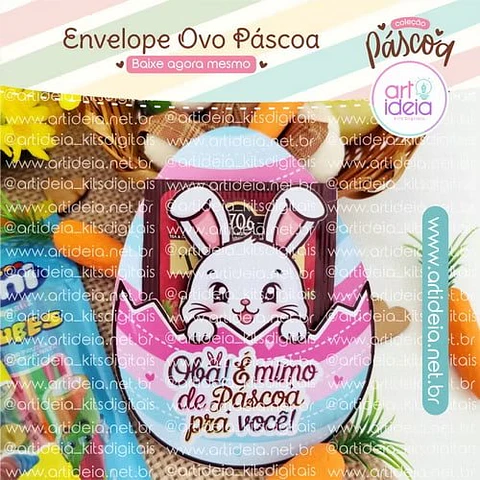 Arquivo De Corte Envelope Ovo de Pascoa