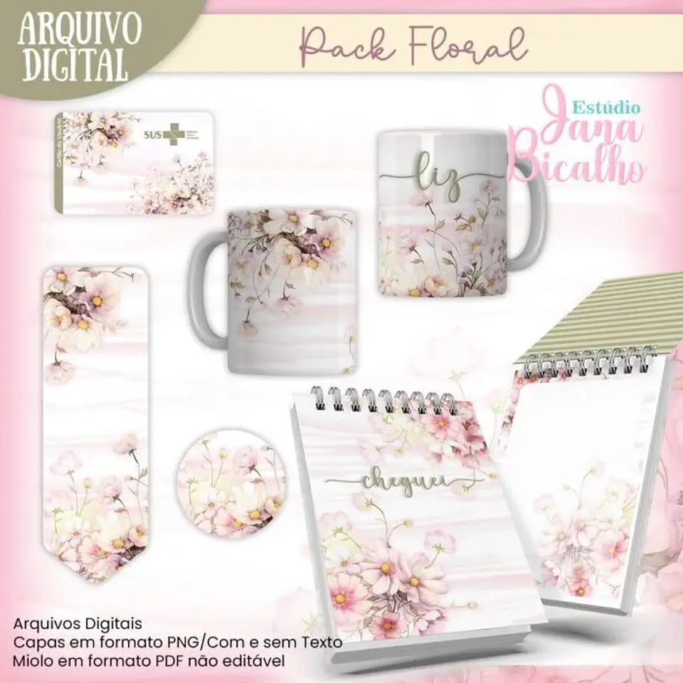 Arquivo Digital Pack Floral Menina 2