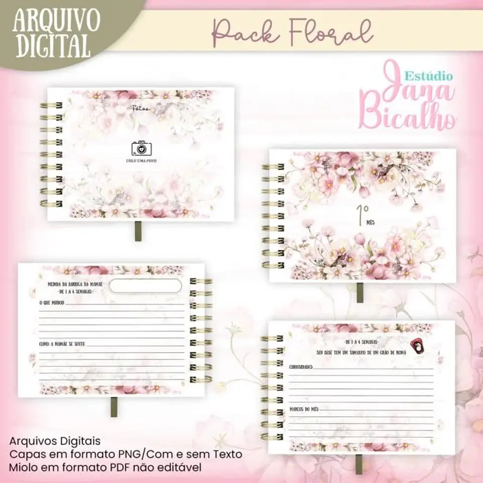 Arquivo Digital Pack Floral Menina 3