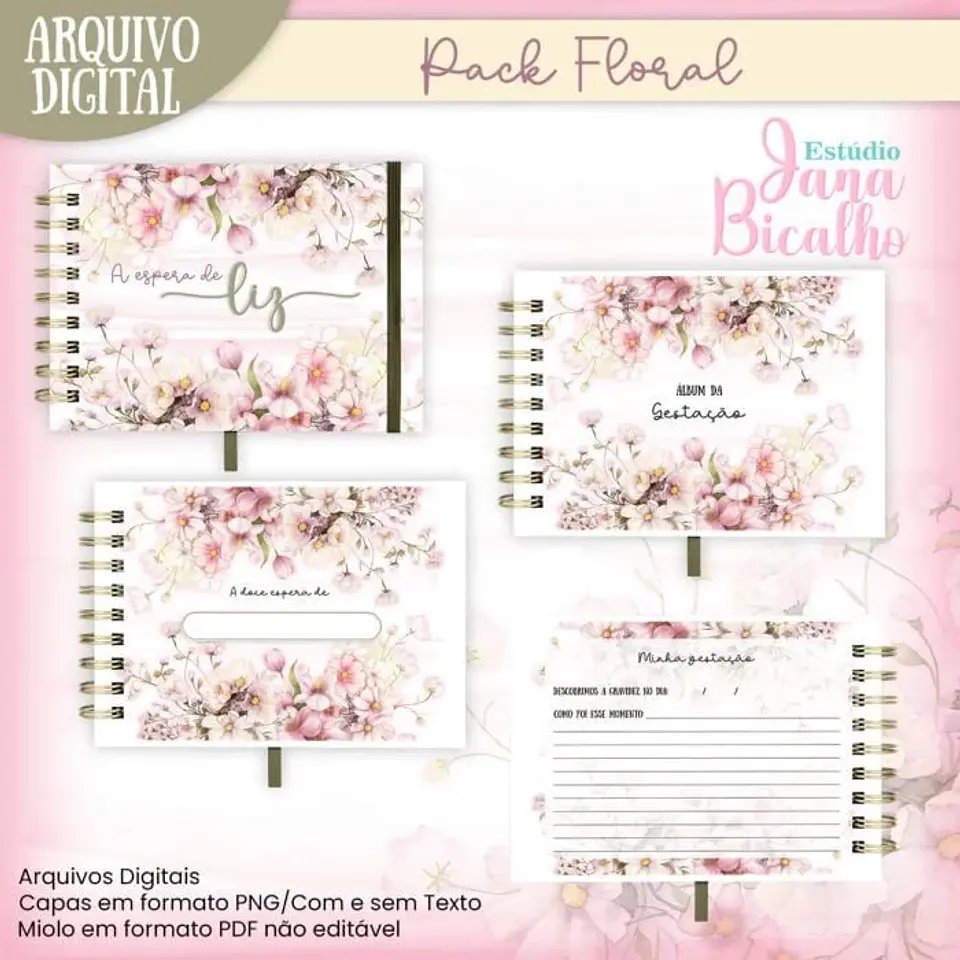 Arquivo Digital Pack Floral Menina 5