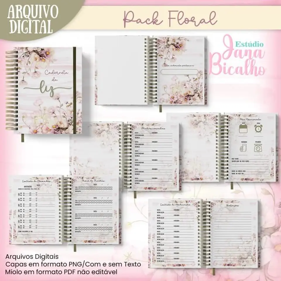 Arquivo Digital Pack Floral Menina 6