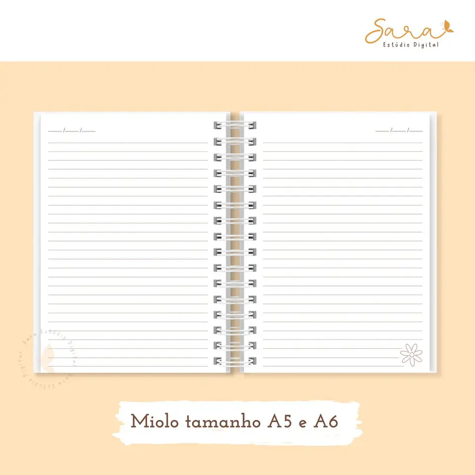 Arquivo Digital Capas Fofas Motivacionais A5 e A6 + Miolo de Caderno e Bloco To do List 4